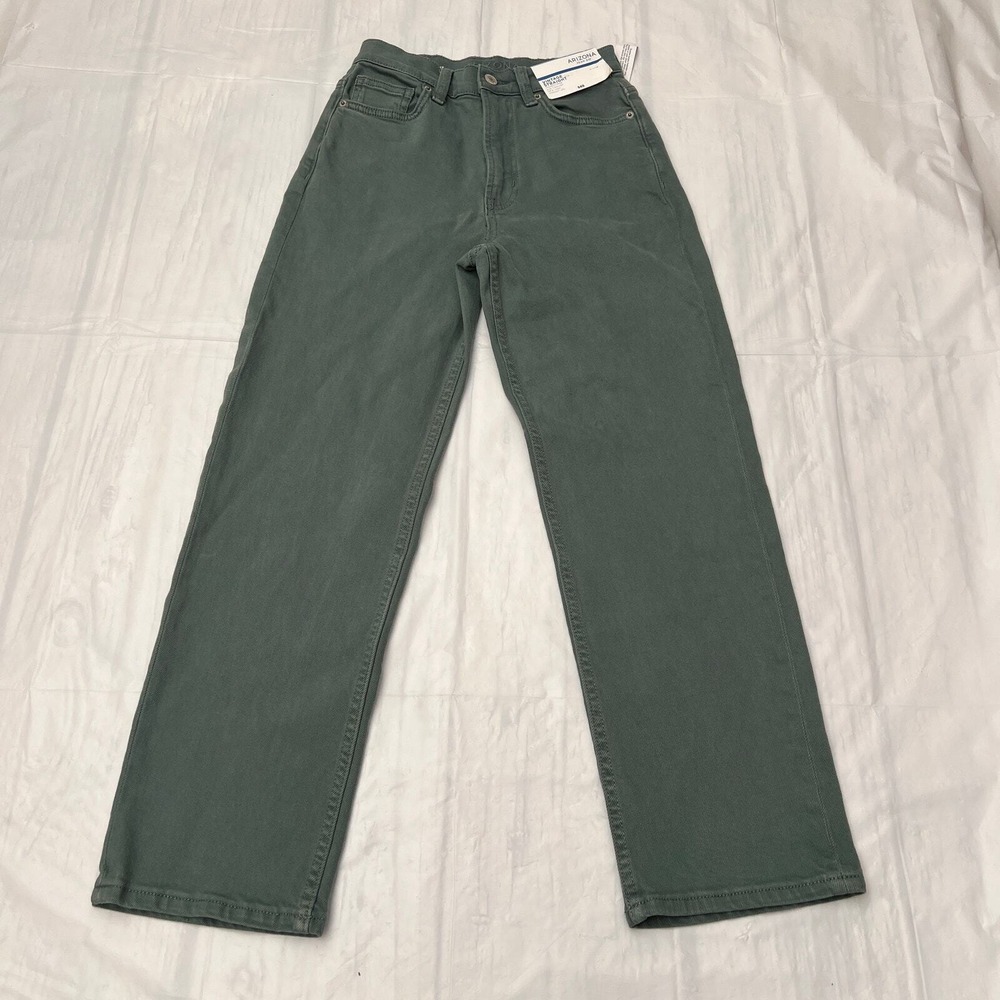 Arizona Juniors Vintage Straight Leg Jeans Size 1 High Rise Slim Silver Pine